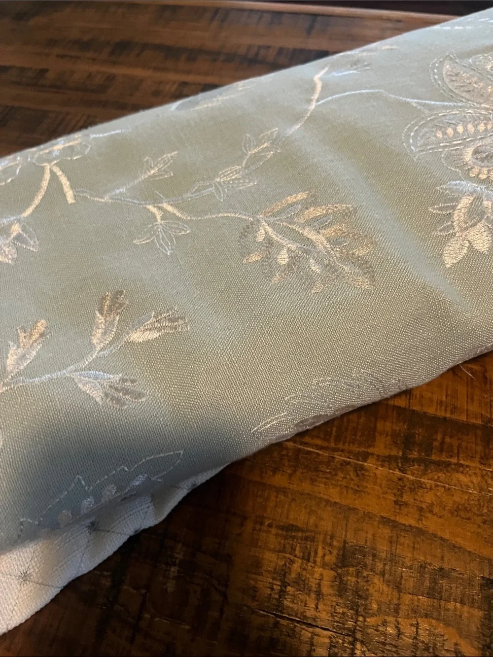 Classic Floral Embroidered Comforter in Sage Green King Size